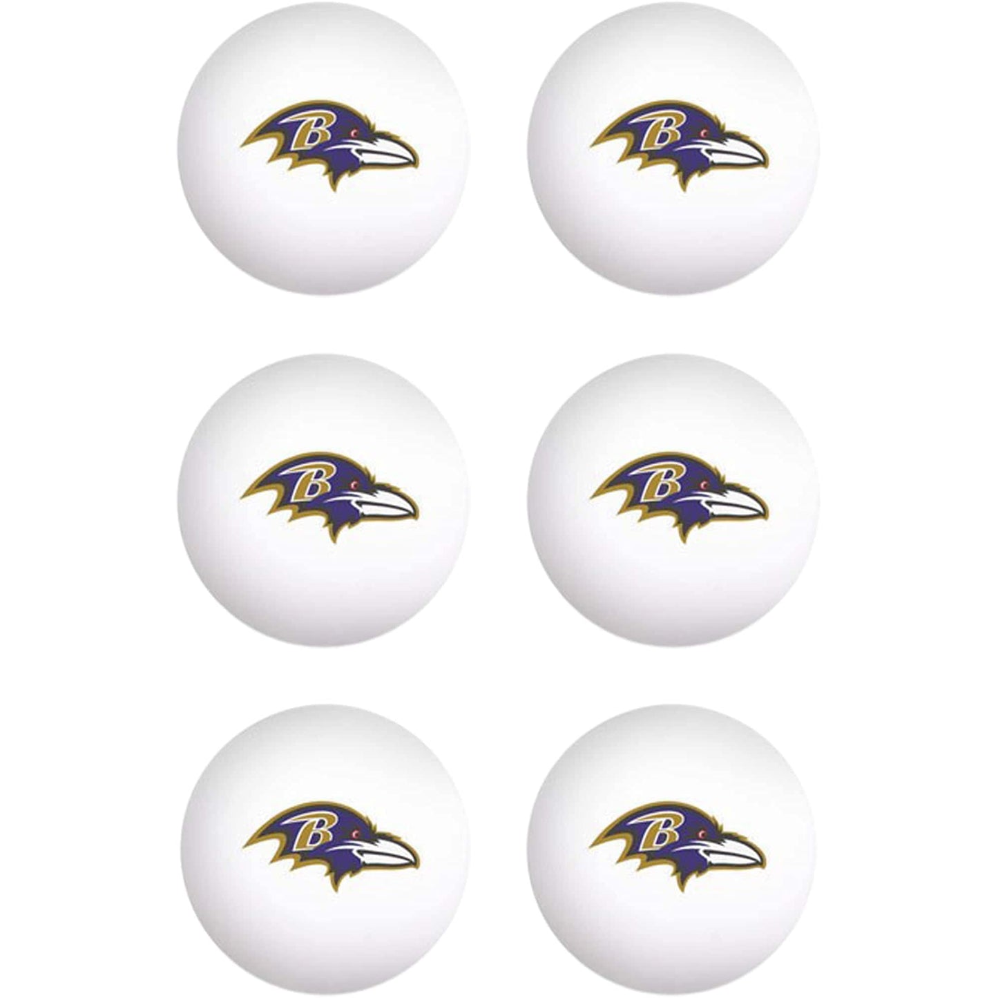 Baltimore Ravens Ping Pong Balls 6 Pack