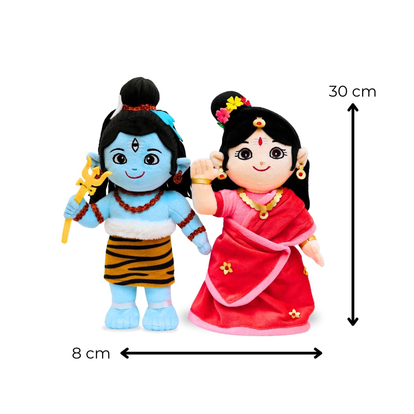 PandaS Box Lord Shiva And Parvati Duo | Soft Plush Toys | Best Gifts For Infants, Toddlers & Babies
