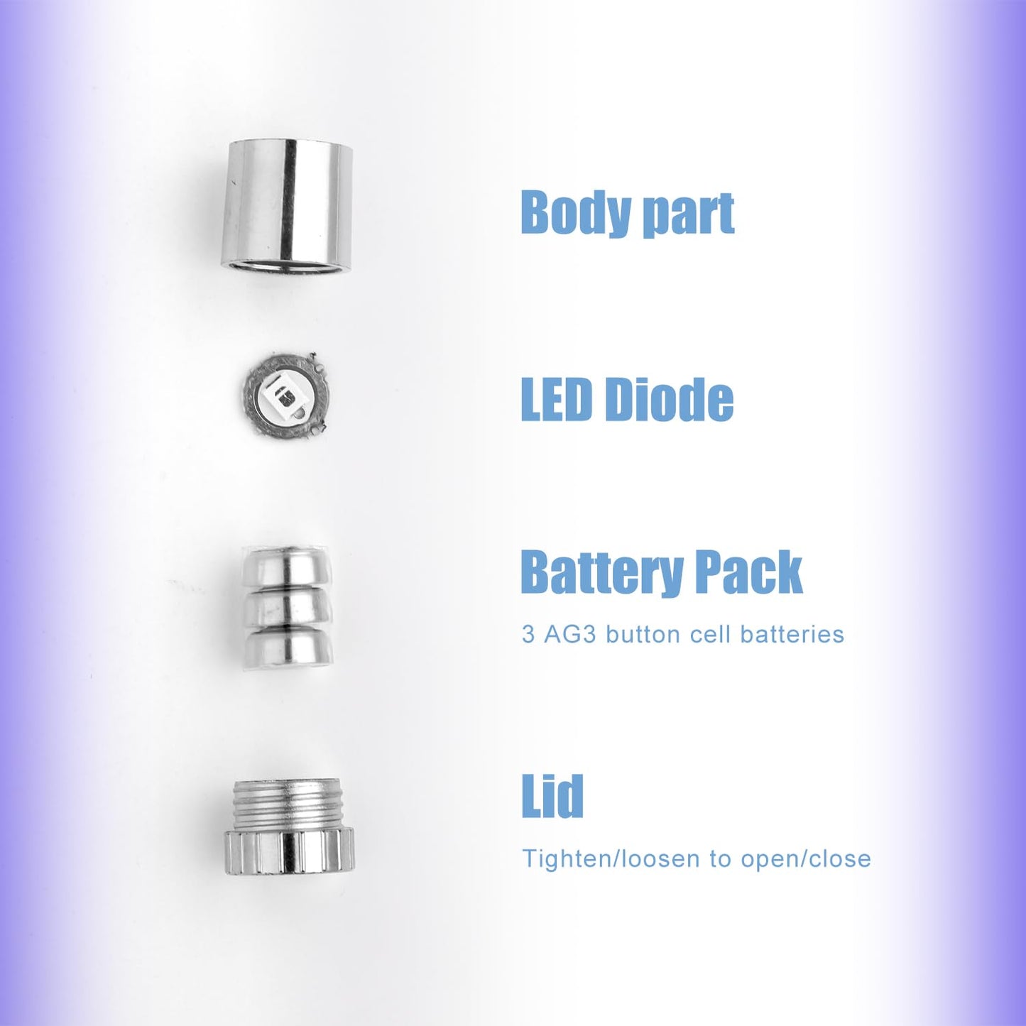 10pcs LED Mini Lights, Small Led Lights for Dollhouse Silver Plastic Battery Included Doll House Electric Lights for Paper Lante