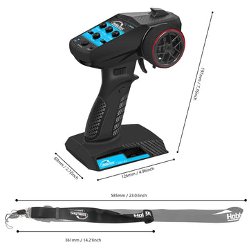 Hobby Fans Rc Radio System 4Ch 2.4G Rc Transmitter With Receiver And Lanyard Anti-Jamming Remote Controller For Rc Car Crawler B