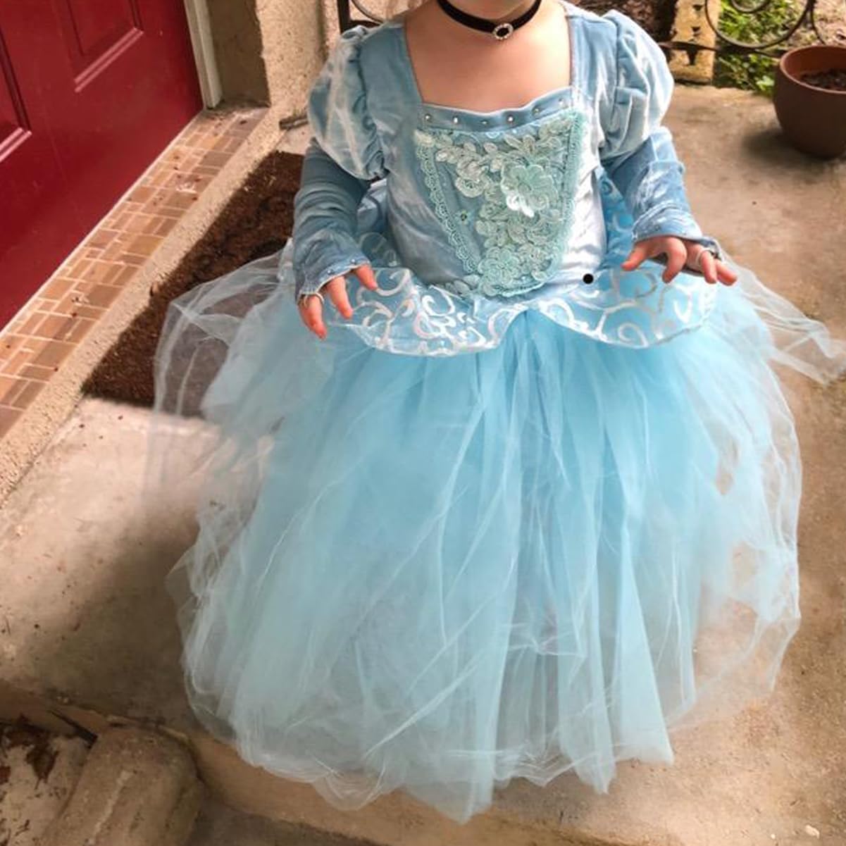 SNDSHOP Cinderella Princess Dress Costume for Toddler Girls Halloween 2-11T
