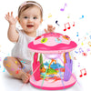 Aboosam Baby Girl Toys 6-12 Months: Babies Ocean Rotating Light Up Musical Toys 12-18 Months Crawling Learning Infant Toys For Toddlers 1 2 3 Years Old Baby Girl Gifts (Pink)
