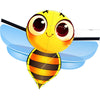 HENGDA KITE Bee Kite for Kids and Adults Cute Design High Definition Printing Easy to Carry and Assemble Kite for Beginners Suit