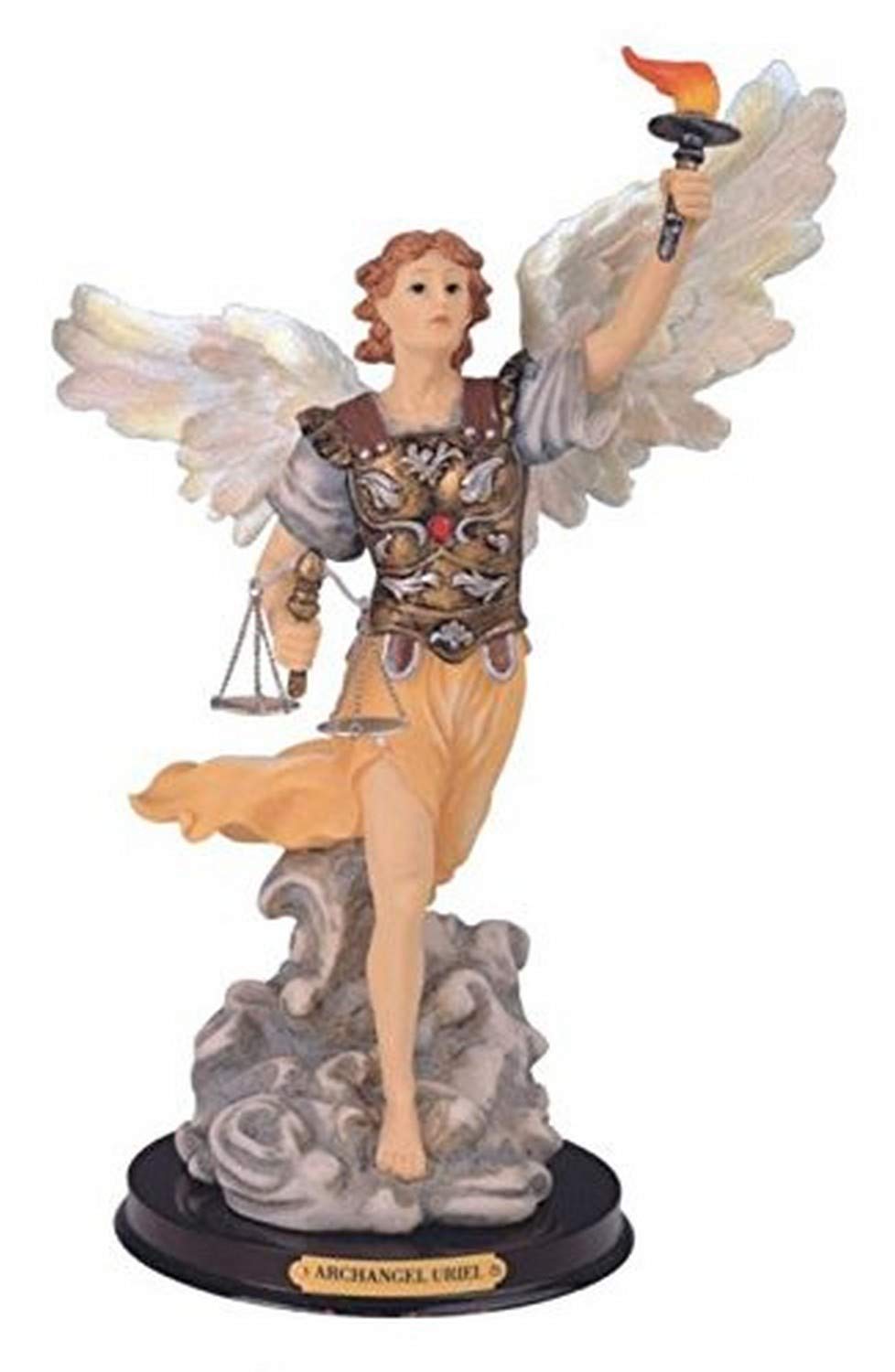 Stealstreet Ss-G-312.50 Archangel Uriel Holy Figurine Religious Decoration Statue, 12''