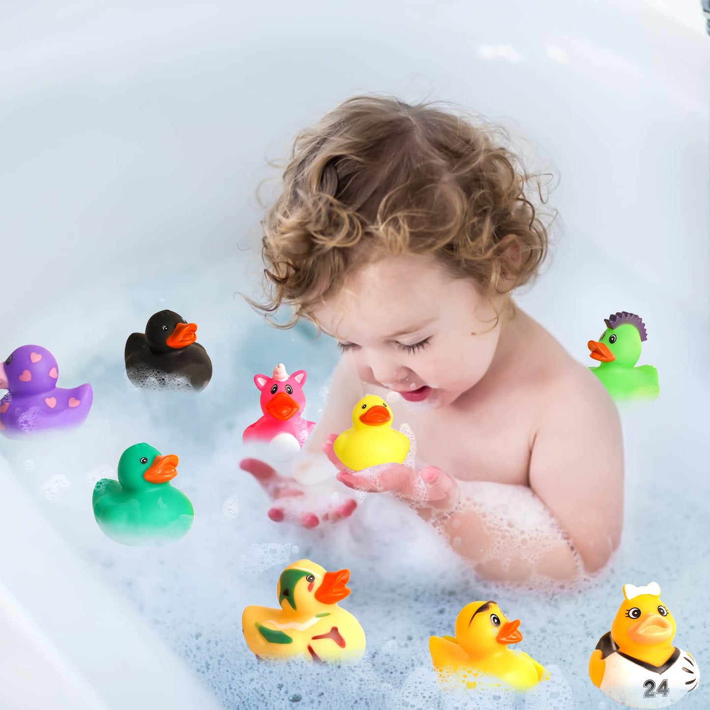30 Pack Rubber Ducks In Bulk,Bozily Rubber Ducks Jeep Ducking Jeep Ducks For Ducking Assorted Rubber Ducks Bulk Shower Swimming