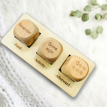 2024 New Couples Date Night Activities Date Night Dice for Couples Food Cube Game Fun Night Dating Decision Dice Romantic Wood C