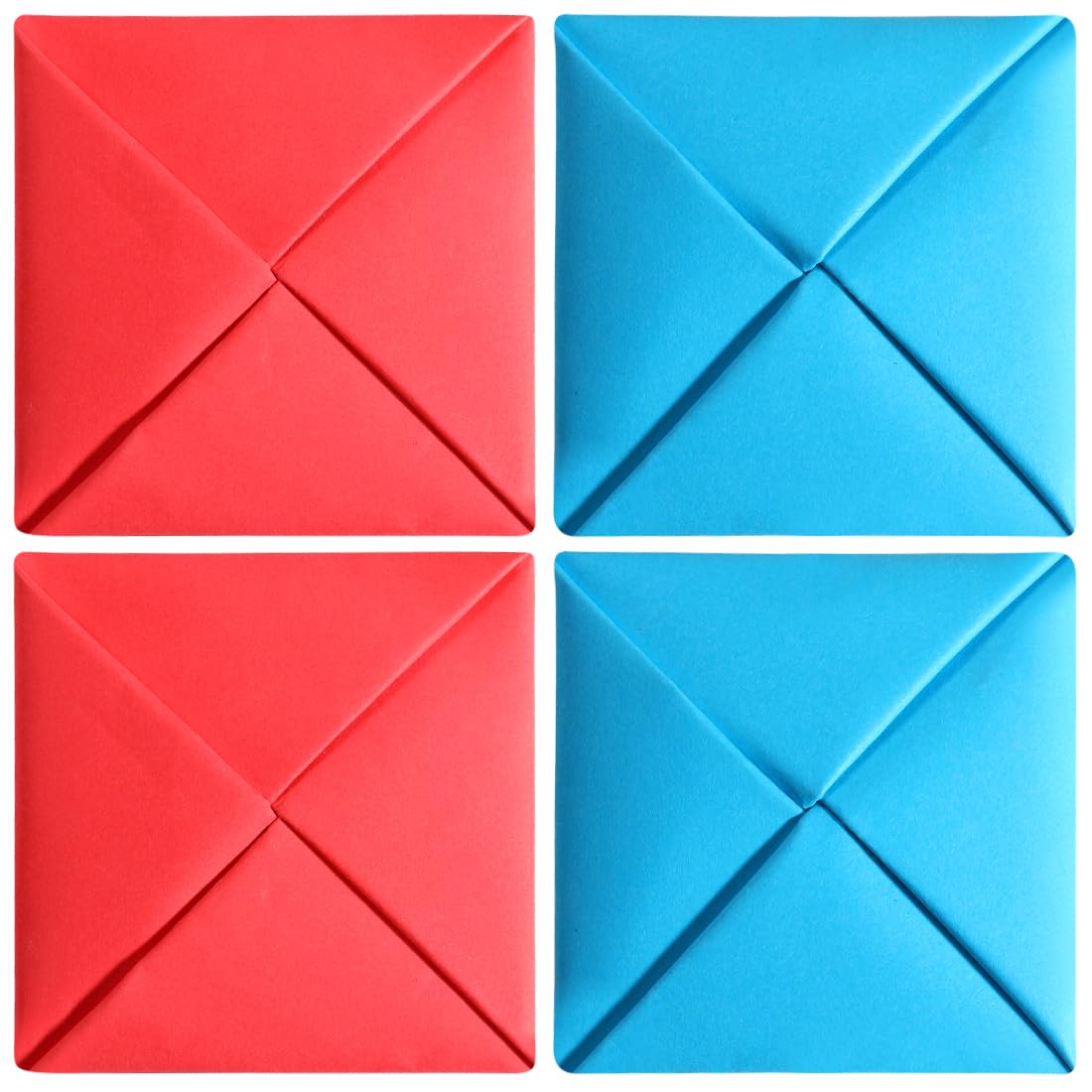 4Pcs Ddakji Paper Flip Toy - Dakji Korean Game Hard Cardboard Hiting Paper Game - Party Supplies Game With Friends