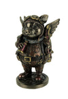 Veronese Design 5 1/4' Steampunk Aviator Flying Pig Resin Figurine Bronze Finish
