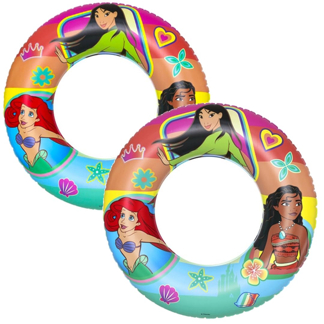 Toy Deals Usa Princess Swim Ring -2Pack- Swim Tube, Inflatable Tubes Floaties, Swimming Rings, Pool Toys Floats For Kids, Pool I