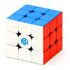 CuberSpeed Gan 356 M Lite Magnetic Speed Cube 3x3 - Stickerless, White/Blue/Red, Model EQY517, Durable Plastic Magic Puzzle