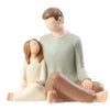 Hensonever Father And Daughter Figurines, Dad Daughter Statues, Sculpted Hand-Painted Figures Gifts For Father’S Day Anniversary Birthday