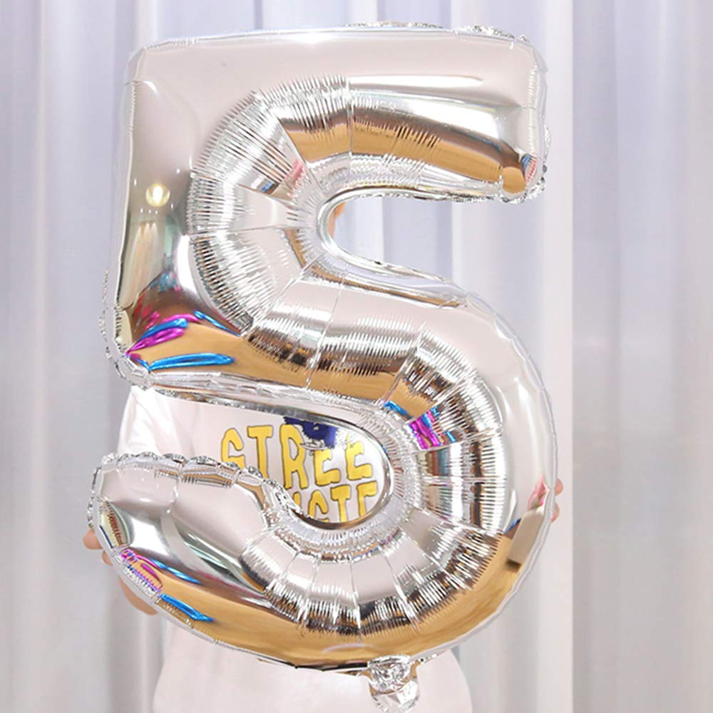 2Pcs 40 Inch Number Balloon Foil Balloons Number 15 Jumbo Giant Balloons Prom Balloon Mylar Huge Number Balloon For Birthday Party Decoration Wedding Anniversary, Xxxl Silver 15 Number Balloon