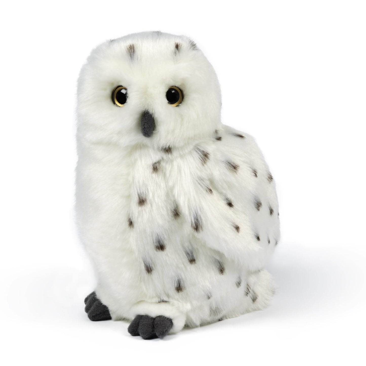 Living Nature Snowy Owl Stuffed Animal | Fluffy Owl | Soft Toy Gift For Kids | 7 Inches