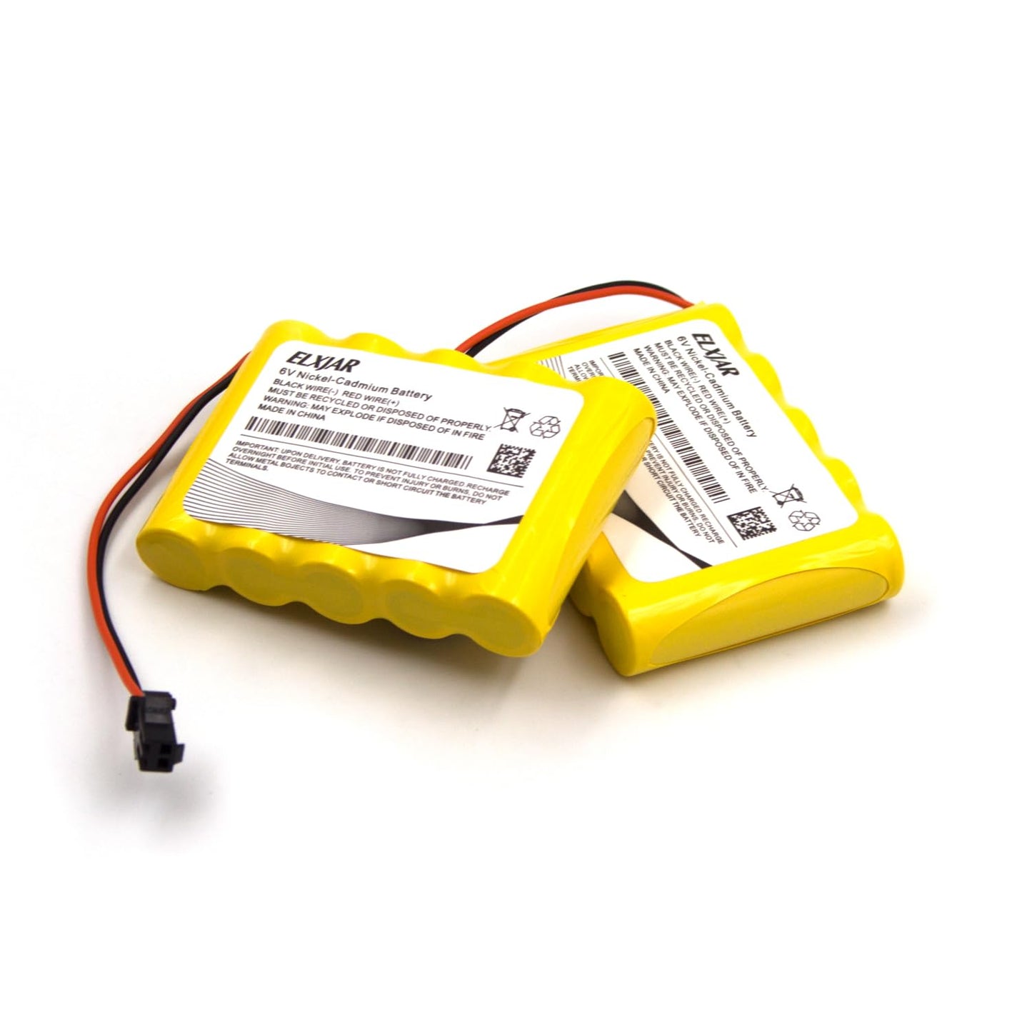 elxjar (2-Pack) 6.0V 800mAh Ni-CD AA Rechargeable Battery Pack Replacement for Amphibious RC Cars, 11-Channel RC Excavator, Truc