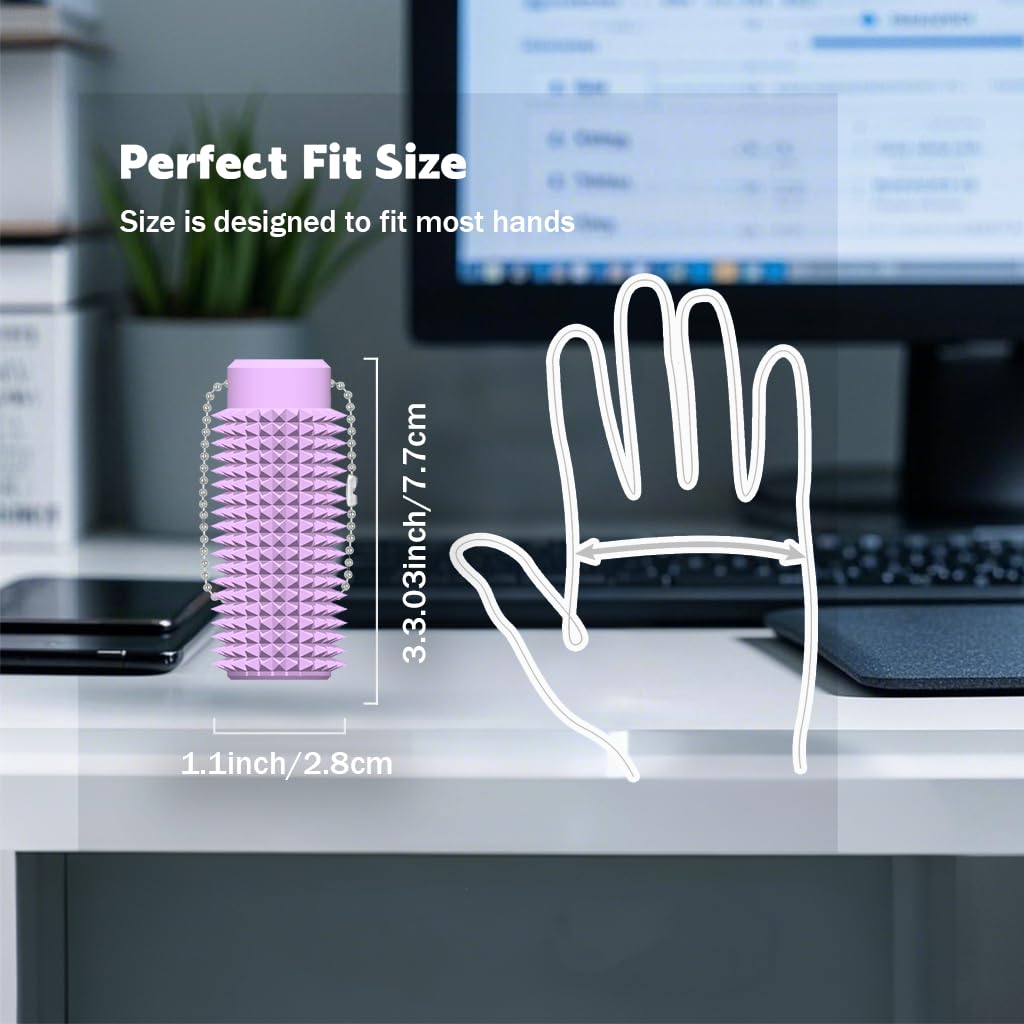 Vatonezich Little Ouchies Fidget - Pocket-Sized Stim Keychain with Spiky Grippie Design, Anxiety & Stress Relief Sensory Toy for