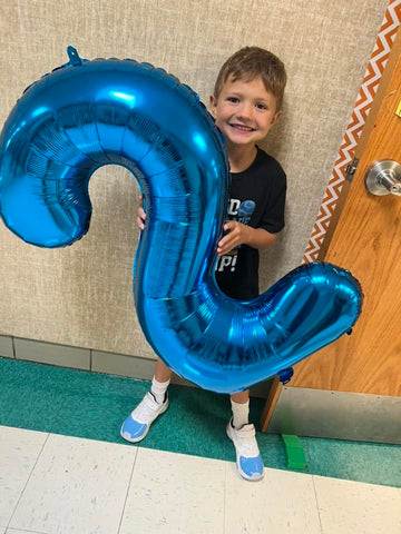 Navy Blue 2 Balloon, Number Balloon 40 Inch, Two Balloon Number Birthday Decorations, Second 2Nd Birthday Party Supplies, Number