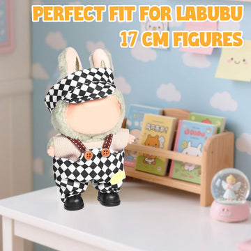 AICase for Labubu Clothes/for Labubu Outfits Clothes Set for 17cm Lububu Doll 3 Piece Set Hat Clothing for LA BUBU Boys and Girls Stylish Adorable Dolls Clothes Accessories (No Doll)_04