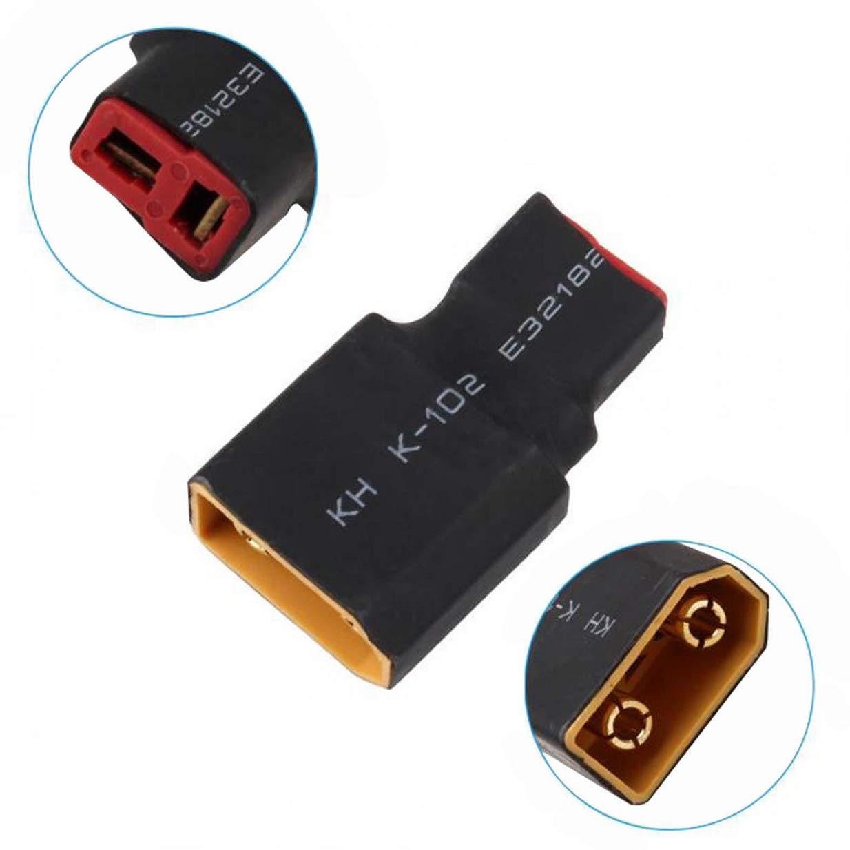 1 Pair ShareGoo RC Deans T Style Deans Plug to XT90 Female Male Adapter Connector for RC Car Boat Drone Lipo/NiMH Battery Charge