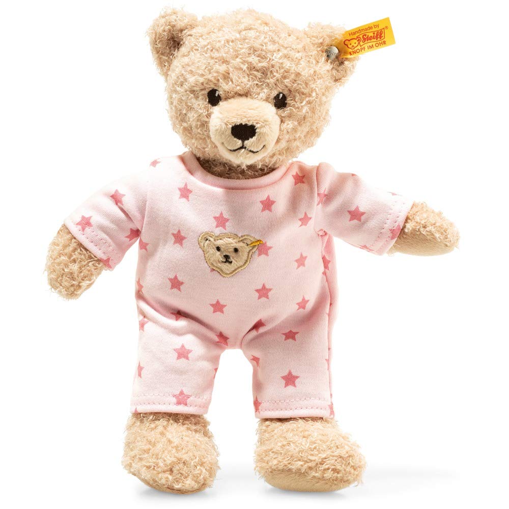 Steiff Baby Teddy and Me Teddy Bear Girl with Pajamas, Beige/Pink