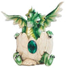 Stealstreet Ss-G-71471 Dark Green Baby Dragon Eggshell With Gem Figurine, 5'
