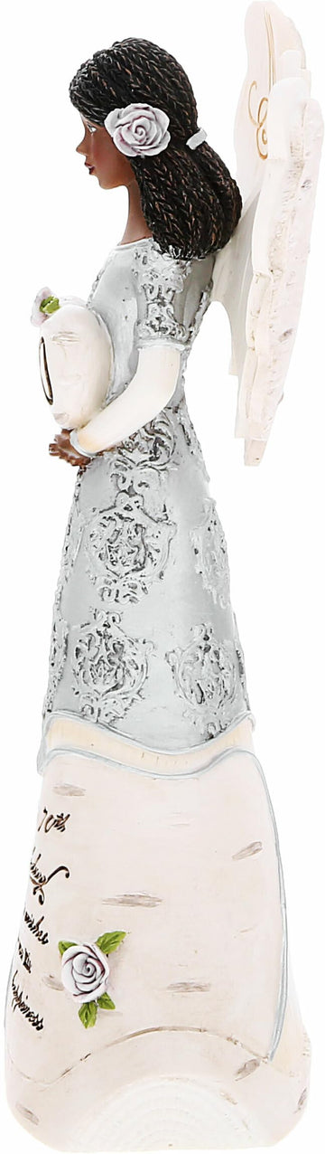 Pavilion Gift Company - Happy 70Th Birthday - 6' Ebony African American Angel Figurine Religious Best Friend Bestie Bff God Jesus Lover Christian Christ Gift Present