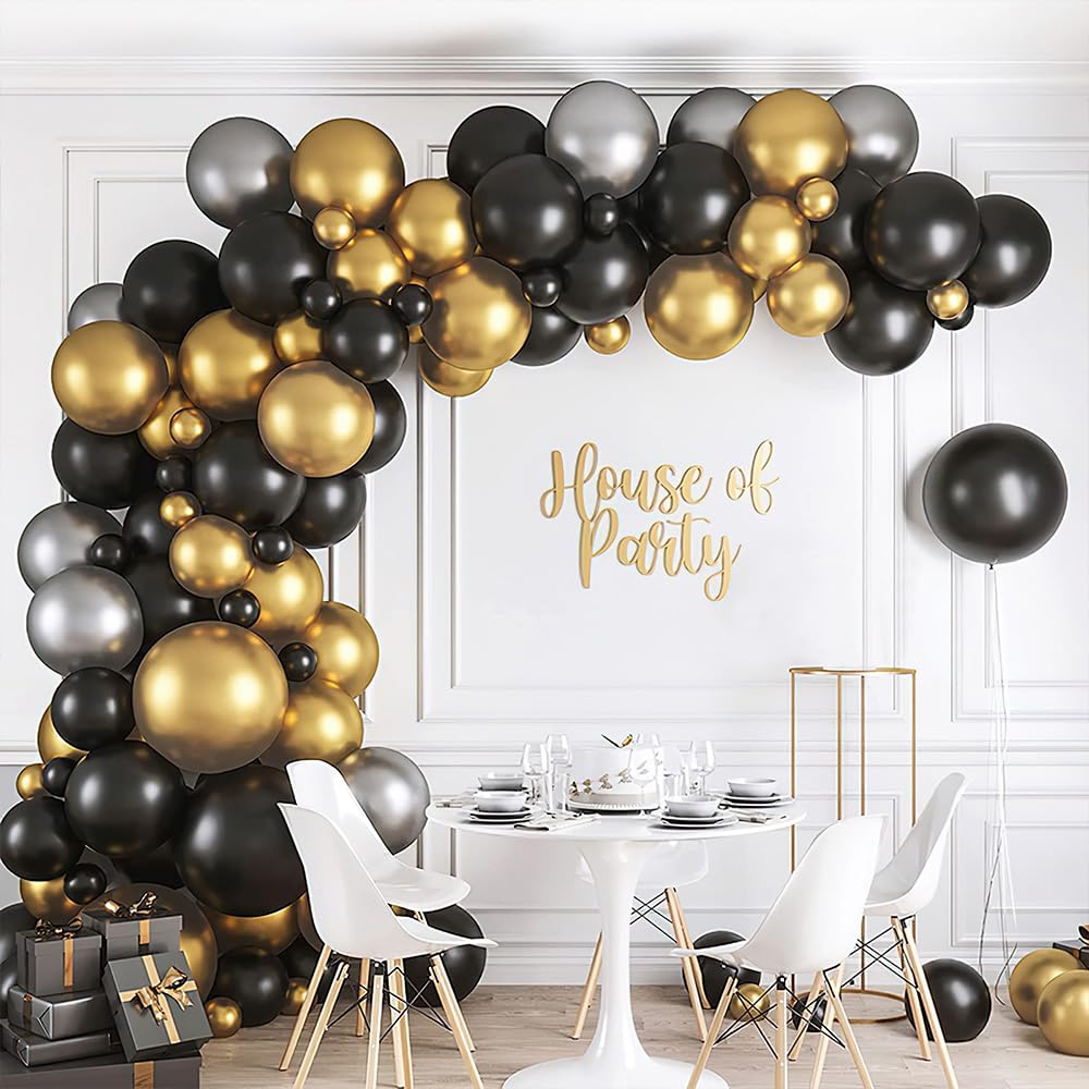 Black Balloons For Arch Decoration Latex Balloons 60Pcs Balloons 12 Inch Matte Balloons Birthday Balloons For Birthday Baby Show