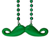 Blinkee Funky Mustache Beaded Necklace Green Pack Of 12