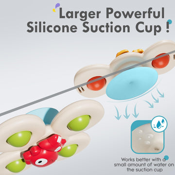 Alasou 3Pcs Suction Cup Spinner Toys For 1 Year Old Boy Girl|Spinning Top Baby Toys 12 18 Months|1 2 Year Old Boy Birthday Gift|