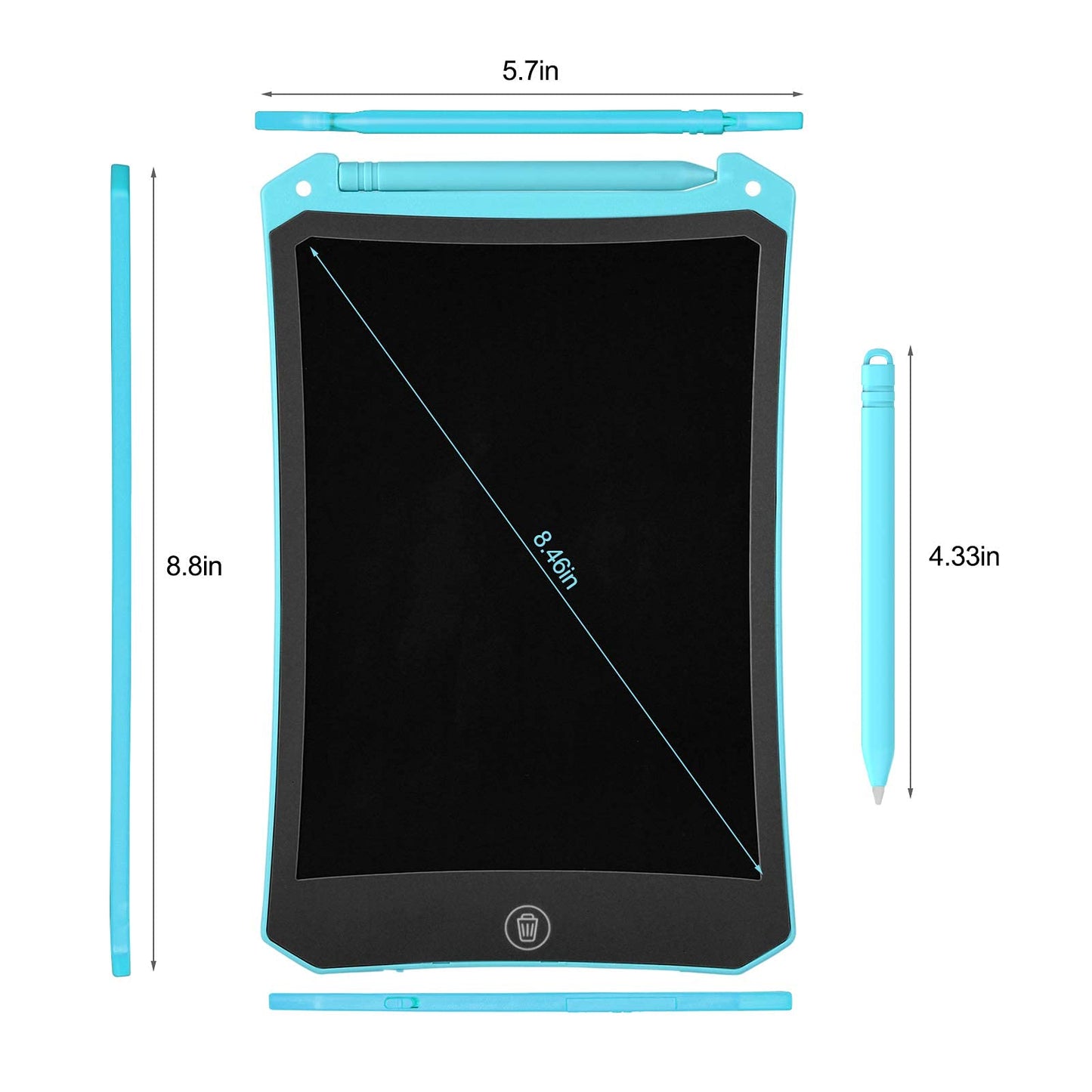 Lcd Writing Tablet For Kids Doodle Board With Bag, Electronic Sketch Drawing Tablet & Pad Activity Games Drawing Board, Etch A L