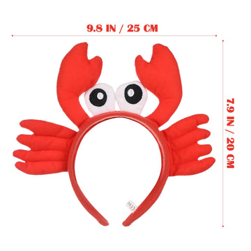Kisangel Plush Crayfish Headband with Claws - Ocean Animal Photo Booth Props for Cosplay Party Role Play