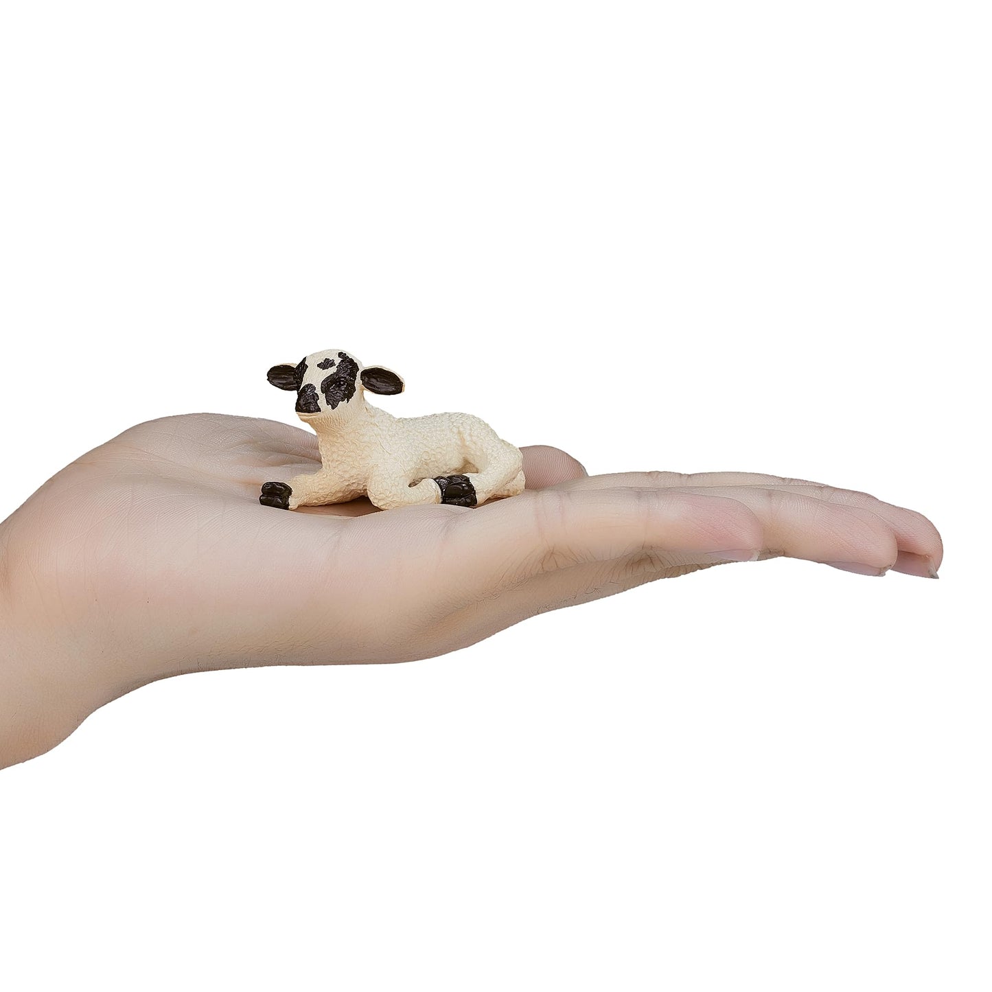 Mojo Lamb Resting Realistic Farm Animal Hand Painted Toy Figurine