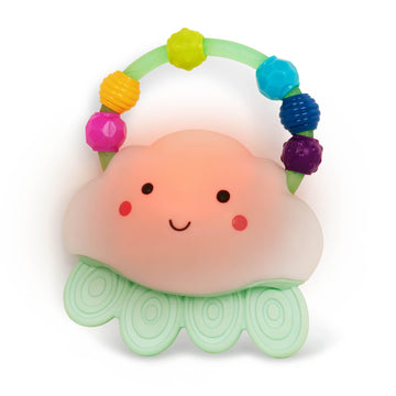 B. toys Baby Light-Up Cloud Rattle - Colorful Teething Toy for Babies 3 Months+, Model BX1560Z