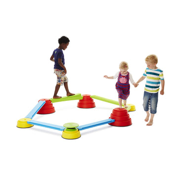 Gonge Build N' Balance Intermediate Set - Complete Balance Course For Sensory Exploration And Balance Training - Set Of 13 Pieces