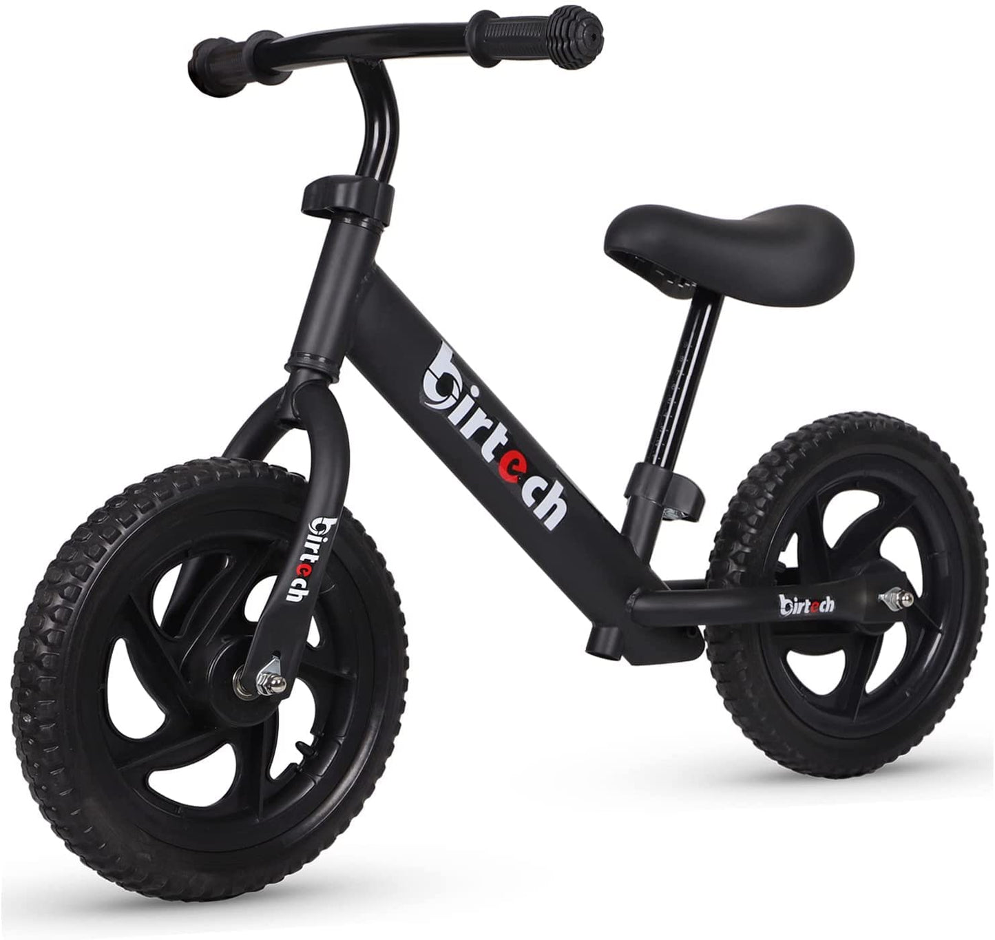 Birtech Balance Bike For 2,3,4,5 Year Old Kids, 12 Inch Toddler Balance Bike Kids Indoor Outdoor Toys, No Pedal Training Bicycle With Adjustable Seat Height, Airless Tire, Black