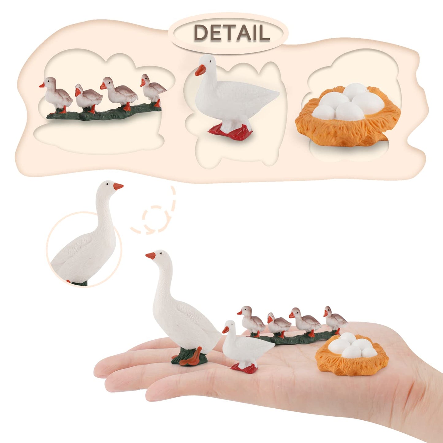 Life Cycle Of Duck Figurines Animals Figurines Set Duck Toys Realistic Farm Animals Preschool Animals Figures Eduactional Projec