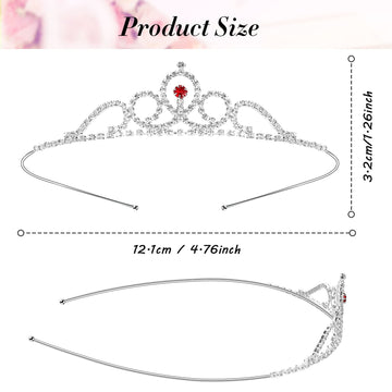 Hicarer 20 Pieces Girls Tiara Crown Silver Princess Crowns Girls Crystal Tiaras Bulk for Wedding Birthday Party Favor (Cute Styl