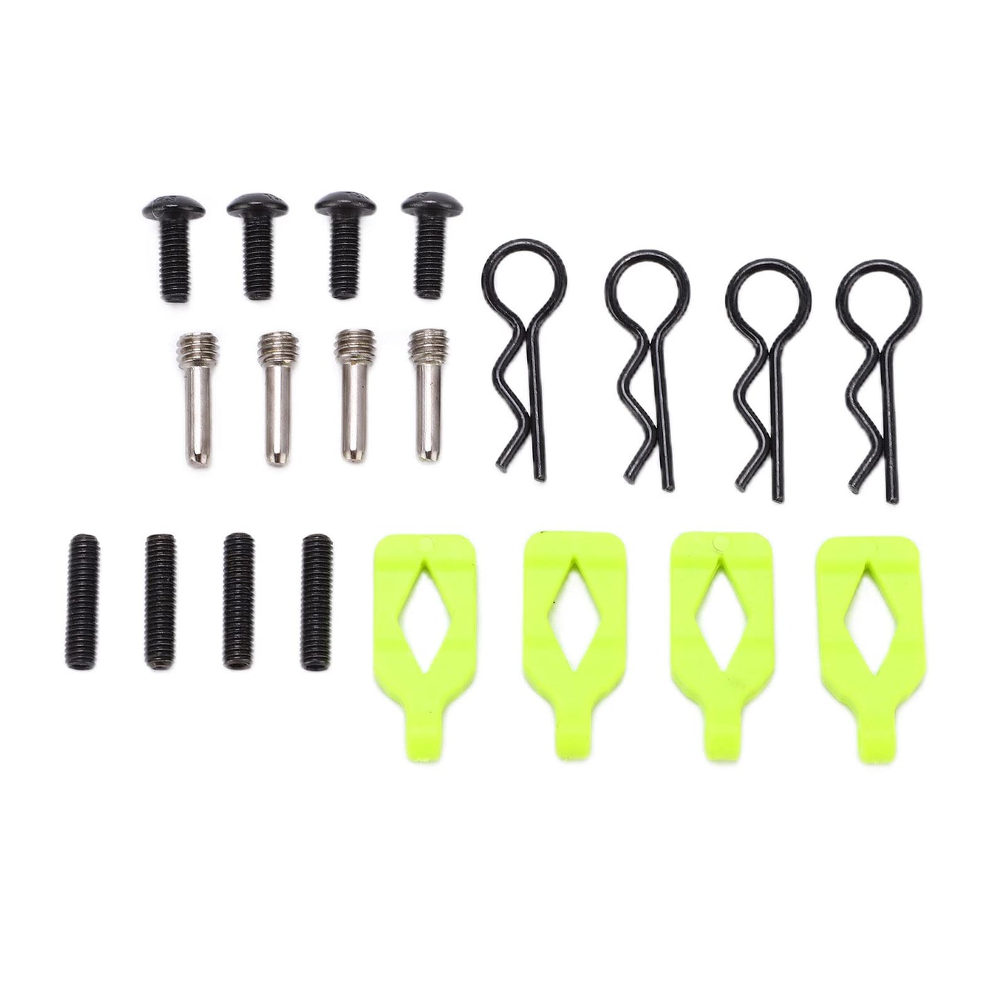 RC Car Body Post Mounts, Carbon Fiber + Aluminum Alloy RC Car Front and Rear Shell Column Kit Compatible for AXIAL SCX10 90046 9