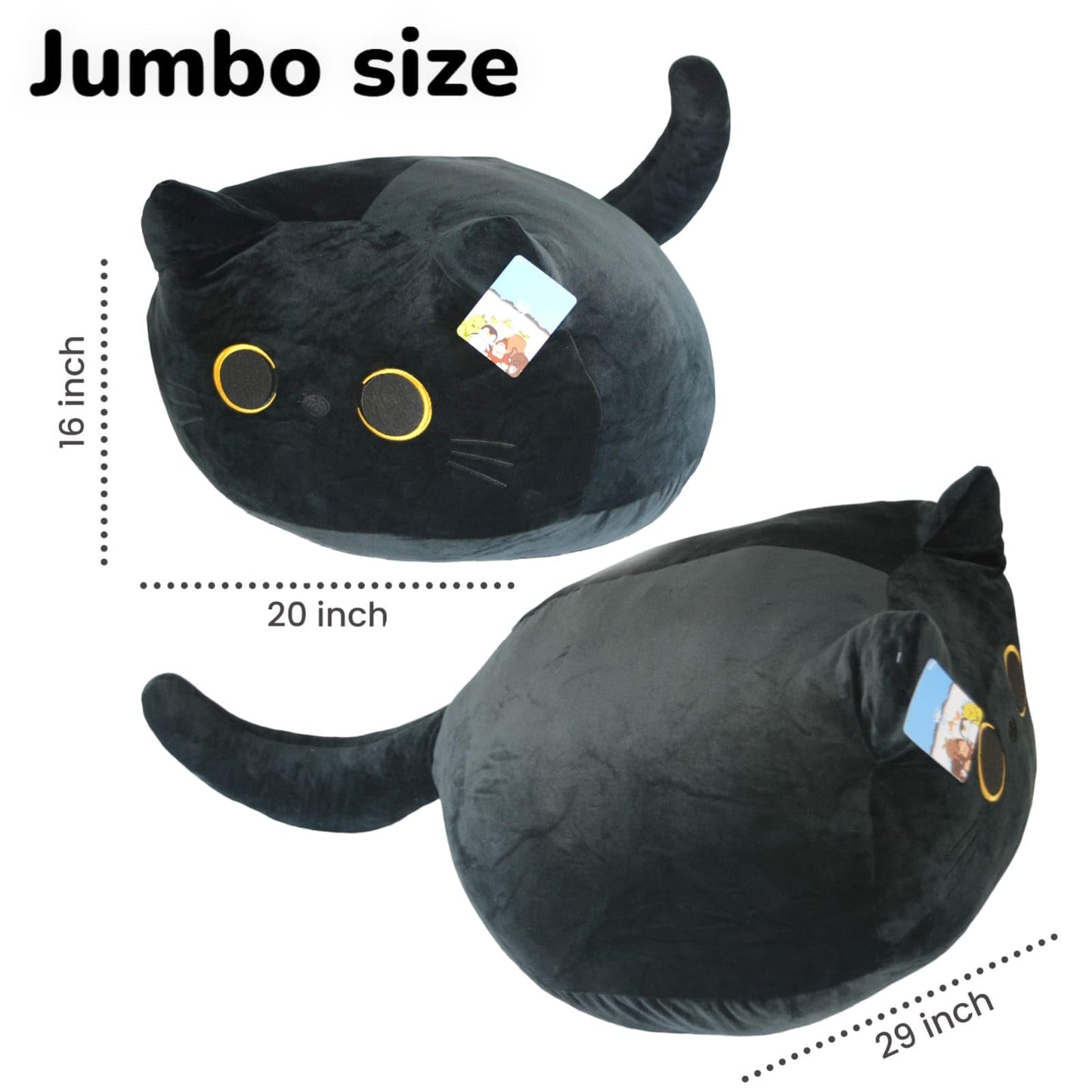 World Of Plush 29-Inch Jumbo Cat Plush Design - Squishy Cuddly & Fun - Ideal Gift For Family Members - Exceptional & Exclusive S