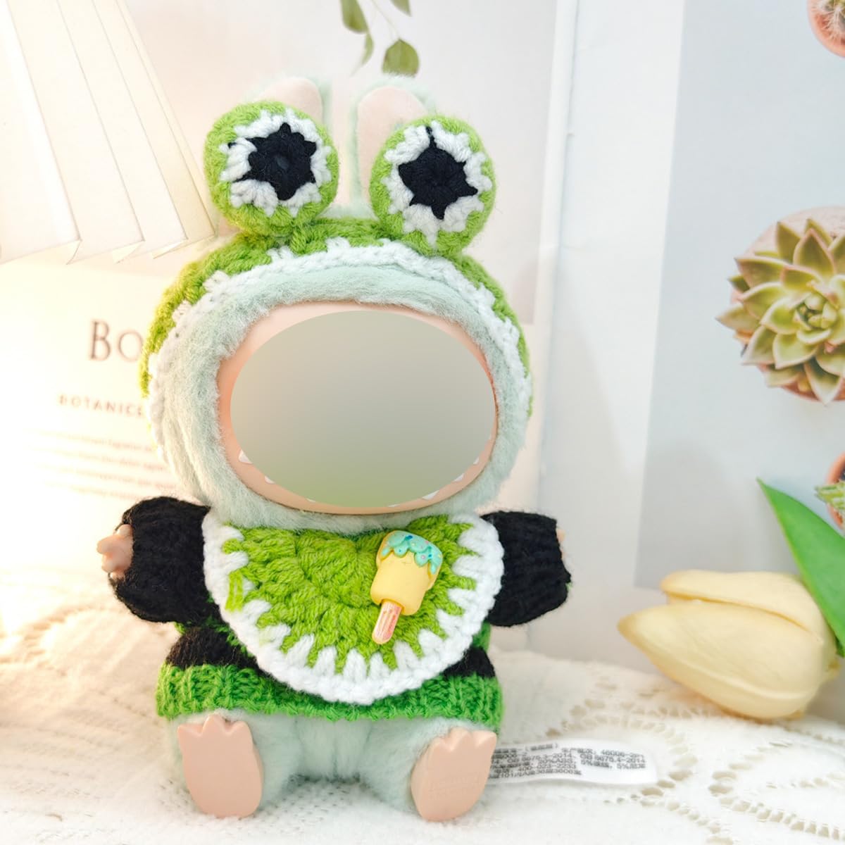 Cgq Labubu Fashion Ensemble,Clothes For Labubu ,3 Piece Sets Frog Fashion Accessoriesfor Labubu Dolls Clothes.