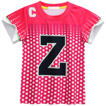 Zed Zombies Costume for Kids, Jersey Cheerleader Costumes Shirt and Shorts Character Outfit Halloween