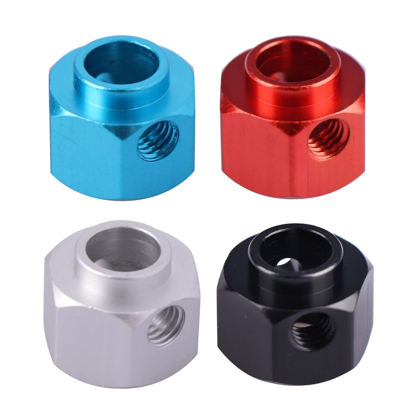 Aimrock Aluminum 12Mm Hex Extended Wheel Hubs 8Mm Offset Spacers For 1/10 Trx4 Trx6 Rc Crawler Truck (Red, 8Mm)
