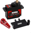 INJORA RC Servo 12g Digital V2 Servo with Metal Mount and 15T Arm for AX24 Axial SCX24 Car Model Upgrade Parts(Red)