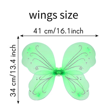 NENMATTE Fairy Girls Wings for Kids,Sparkle Angel Wings Butterfly Wings for Birhday Party Halloween Costume Dress Up for Kids Wo