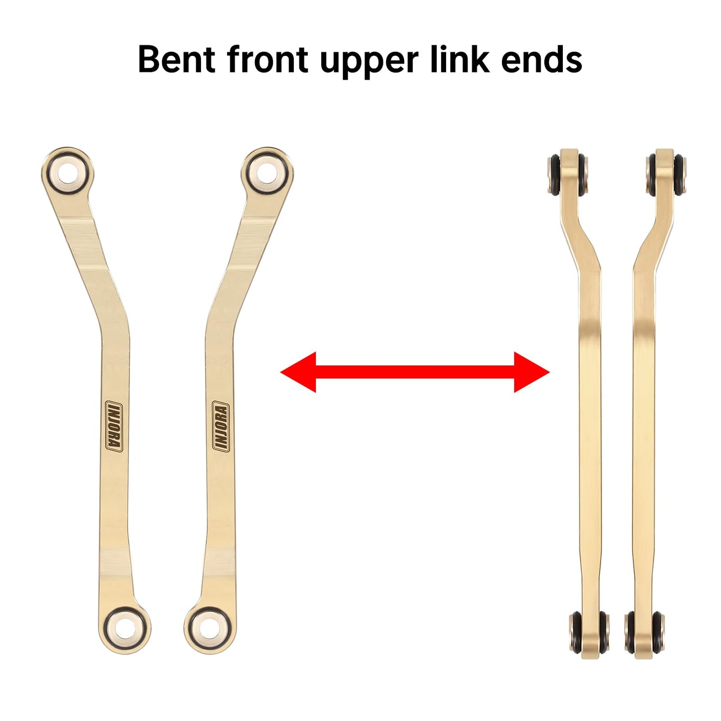 INJORA 46g Brass High Clearance Links Set for TRX4M High Trail K10 1/18 RC Crawler Upgrade (4M-97)
