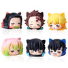 Ggjqqdm Demon Cosplay Slayer Figure Set Cute Anime Figure Desktop Decoration Ornament Kawaii Anime Figure Fan Birthday Gift Collection 1.6X2.2In (6Pcs)