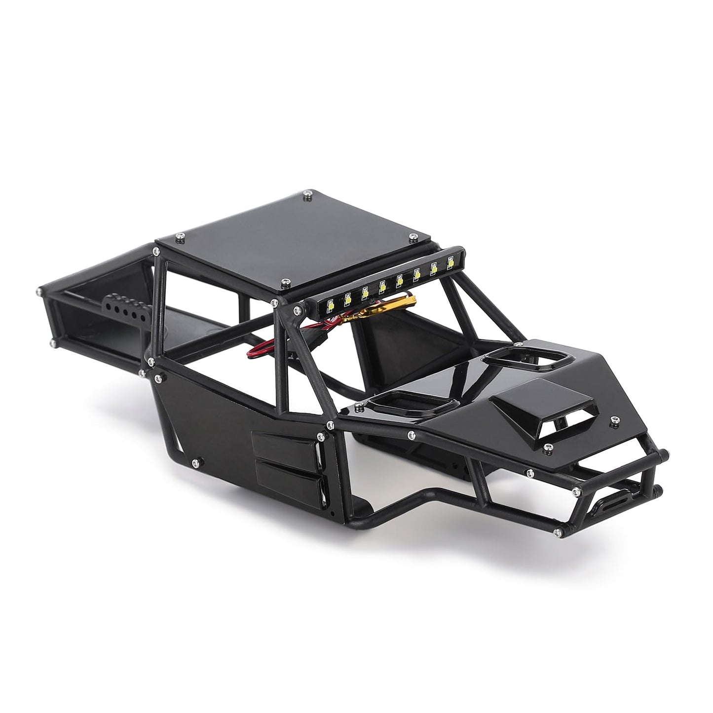 INJORA Rock Tarantula Nylon Buggy Body Shell Chassis Kit for TRX4M 1/18 RC Crawler Upgrade(Black)