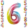 Goer Rainbow Foil Balloons Number 6,Huge Number Balloons For 6Th Birthday Party Supplies Anniversary Decorations (3 Pcs,42 Inch,32 Inch,16Inch)