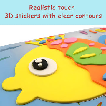 D# 20Pcs 3D Eva Foam Sticker Puzzle Game Diy Cartoon Animal Learning Education Toys For Children. Cultivate Kid'S Three-Dimensio