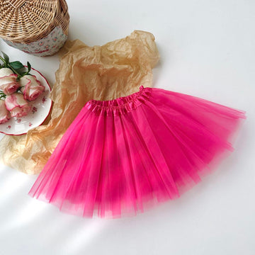 BGFKS Tutu Skirt for Girls,5 Pack Princess Party Favor Dress Skirt Set with hairclips for 2-8 Years.(Hot Pink)