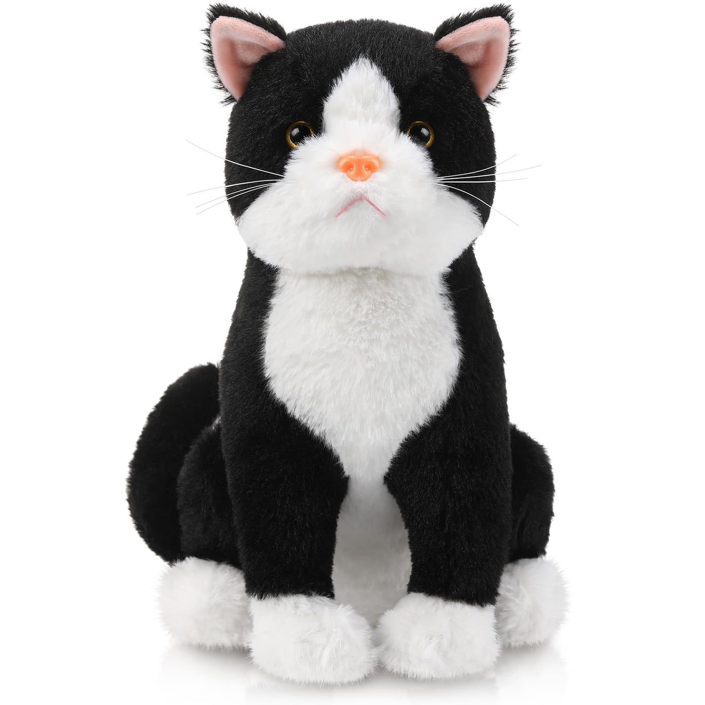 Libima 13 Inch Tuxedo Cat Stuffed Animal Realistic Black And White Cat Plush Soft Stuffed Tuxedo Kitten Plushie For Valentine'S